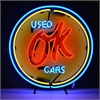OK Used Cars Neon Sign - image 1