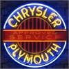Chrysler Plymouth Neon Sign With Backing - image 1
