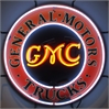 GMC Trucks Neon Sign With Backing