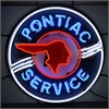 Pontiac Service Neon Sign With Backing