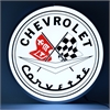 Backlit LED Lighted Round Sign Corvette Flags - image 1