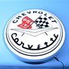 Backlit LED Lighted Round Sign Corvette Flags - image 3