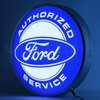 Backlit LED Lighted Round Sign Ford Authorized Service - image 2