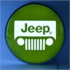 Backlit LED Lighted Round Sign Jeep Green - image 1