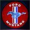 Backlit LED Lighted Round Sign Ford Mustang - image 1