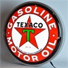 Backlit LED Lighted Round Sign Texaco Motor Oil - image 1