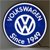 Backlit LED Lighted Round Sign Volkswagen Since 1949 - image 1
