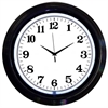 Black Rim White Neon Clock - image 1
