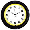 Black Rim Yellow Neon Clock - image 1
