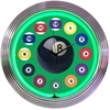 Billiard Ball Green Neon Clock - image 1