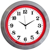 Chrome Rim Red Neon Clock - image 1