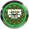 Jeep Green Neon Clock - image 1