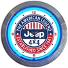 Jeep The American Legend Blue Neon Clock - image 1