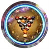 Pool Space Balls Neon Clock - image 1