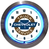 Chevrolet Truck Service Neon Clock - image 1