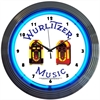 Wurlitzer Jukebox Blue Neon Clock - image 1