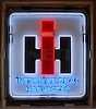 International Harvester IH Neon Sign in Steel Can