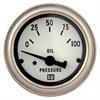 Deluxe-Series Oil Pressure Gauge, 2-1/16 in. Diameter, Electrical - White Facedial - image 1