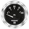 Deluxe-Series Oil Pressure Gauge, 2-1/16 in. Diameter, Electrical - Black Facedial