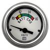 Deluxe-Series Voltmeter Gauge, 2-1/16 in. Diameter, Electrical - White Facedial - image 1