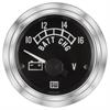 Deluxe-Series Voltmeter Gauge, 2-1/16 in. Diameter, Electrical - Black Facedial