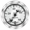 Wings-Series Oil Pressure Gauge, 2-1/16 in. Diameter, Mechanical - White Facedial - image 1