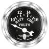 Wings-Series Voltmeter Gauge, 2-1/16 in. Diameter, Electrical - Black Facedial - image 1