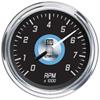 Power Series Tachometer Gauge, 3-3/8 in. Diameter, Electrical - Blue Accent Ring - image 1