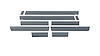 Black Platinum Rocker Panels GMC Sierra LD-Double Cab-6.5 Bed 10 pcs - image 1