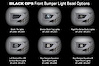 AFL2021 Black Ops Stock Fog Light Front Light Bezels Select Ford Bronco; Jeep Wrangler JK/JL/Gladiator JT [Black]