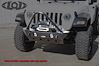 JFB1804 Destroyer Shorty Front Bumper w/Stinger Guard Fits Select Jeep Wrangler JL/Gladiator JT [Bare Steel] - image 1