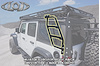 JLD0791 Destroyer Roof Rack Driver Side Ladder Fits Select Jeep Wrangler JK/JL [Black Powder Coated] - image 1