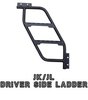JLD0791 Destroyer Roof Rack Driver Side Ladder Fits Select Jeep Wrangler JK/JL [Black Powder Coated] - image 3