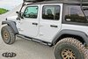 JRS1861 Armor Lite 4-Door Rocksliders Fits Select Jeep Wrangler JL [Black Powder Coated] - image 2
