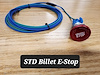 64-STD-E Billet E-Stop Kill Switch [Push/Pull, 3A, 7/8 in. Mount, 15 ft. Pigtails]