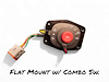 HDTURN-SW-FLATMNT Billet Flat-Mount Combo Turn Signal Switch [3-Position Clocking]