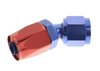 Hose End [6000 Series, -6 AN Hose to -6 AN Female Threads, 30 Degree, Blue/Red]