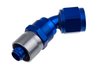 Hose End [7000 Series, -8 AN Hose to -8 AN Female Threads, 45 Degree, Blue]
