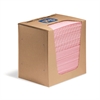 HazMat Heavy-Weight Chemical Absorbent Mat Pads [Dispenser Box of 100]