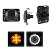JJKSFH Side Fender Amber LED Light Kit, w/ White HALO, Fits 06-17 Jeep Wrangler JK - image 1