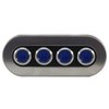MS4BSS 4-Button 40-Amp Waterproof Stainless Steel Switch Panel, w/ w/ Pre-Wired & Fused Blue LED On-Off Switches - image 2