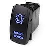 MSTLS16B Marine Sport LED Rocker Switch, w/ Blue LED Radiance, Rotary Beacon - image 1