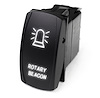 MSTLS16W Marine Sport LED Rocker Switch, w/ White LED Radiance, Rotary Beacon - image 1