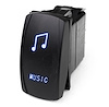 MSTLS24B Marine Sport LED Rocker Switch, w/ Blue LED Radiance, Music - image 1