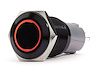 RS-B19MM-LEDR 19 mm 2-Position 12 V On/Off Pre-Wired Switch, w/ RED LED & Black Flush Mount Finish - image 1