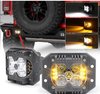 RS02FMA 40W - LED Auxiliary Flush Mount Light, w/ Amber Side Strobe, Profession-Grade, w/ Amber Fog Cutting Lens, Pair, - image 3