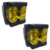 RS02SA 40W - LED Auxiliary Cube Light, w/ Amber Side Strobe, Profession-Grade, w/ Amber Fog Cutting Lens, Pair,