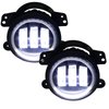 RS162RGB 4 in. LED Fog Light APP Bluetooth Control RGB Halo Angel Eyes White Fog Lamp, Fits Jeep Wrangler JK CJ TJ - image 2