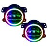 RS162RGB 4 in. LED Fog Light APP Bluetooth Control RGB Halo Angel Eyes White Fog Lamp, Fits Jeep Wrangler JK CJ TJ - image 3