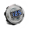 RS4011WB Clear Digital Volt Meter Round Gauge, w/ Blue LED Display, 12 volt operation range - image 1